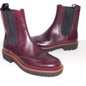 ECCO Metropole Oslo Chelsea Wingtip dark ruby boots 37 us 6 - 6.5